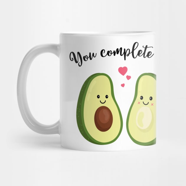 You complete me T Shirt- Avocado Couple-Valentines Day Gift by CheesyB